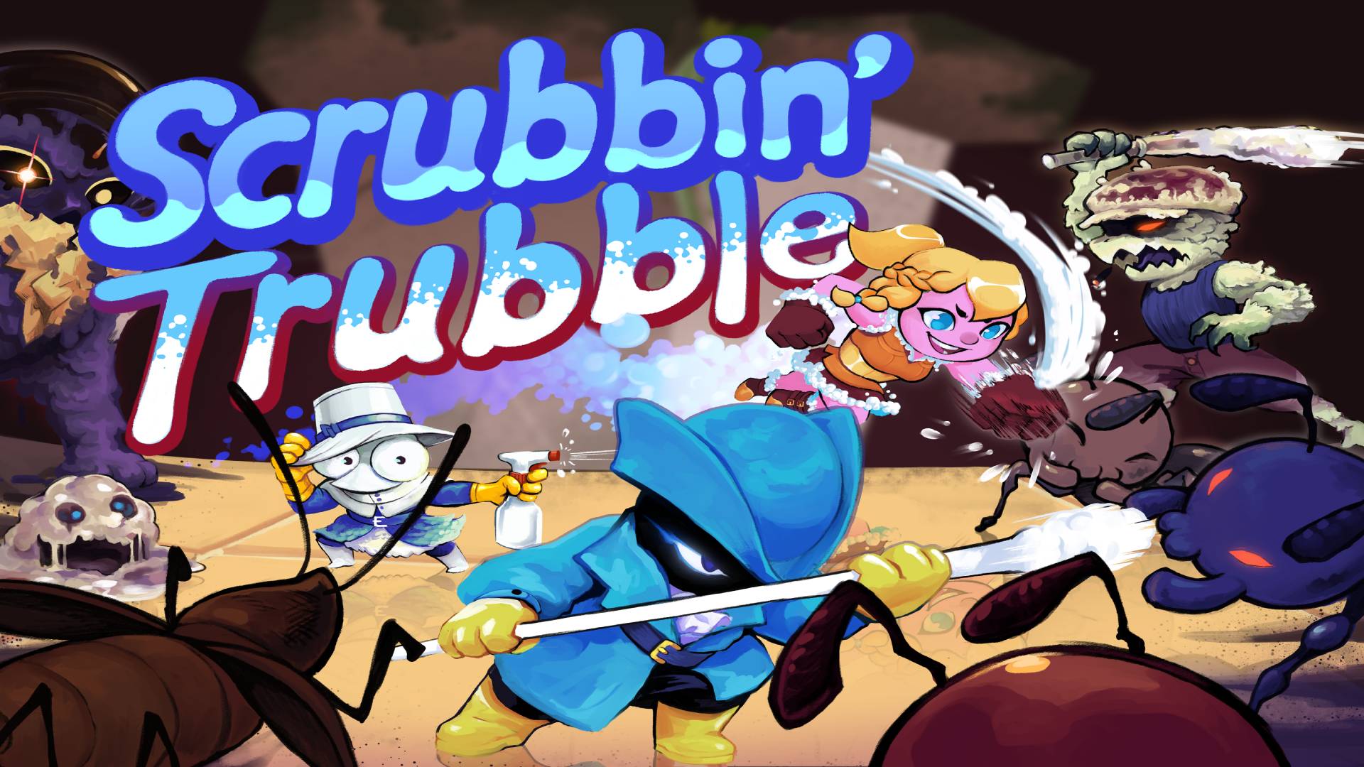 Scrubbin' Trubble, juego debut roguelike cooperativo desarrollado por Odd Object.